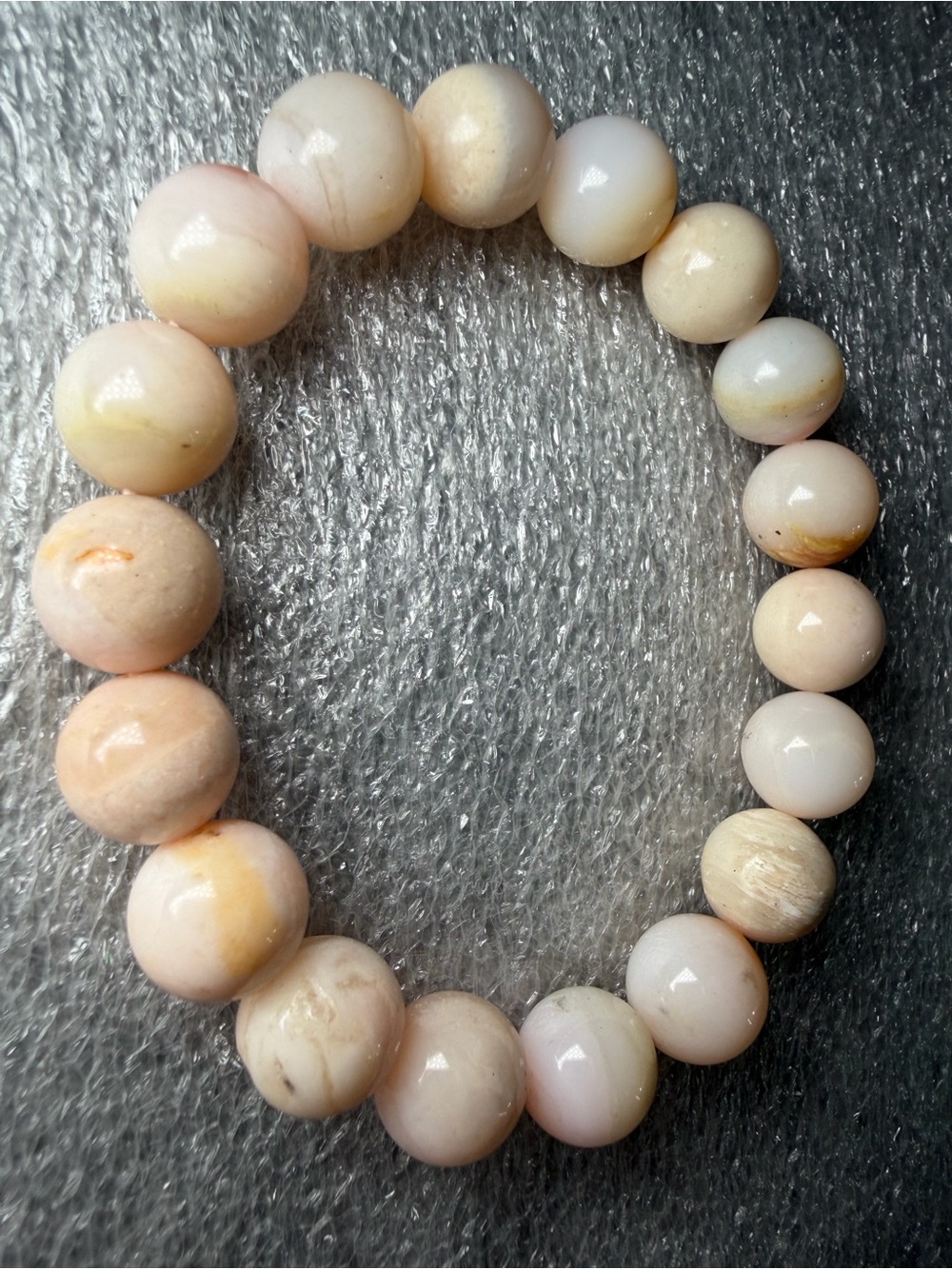 Gorgeous 11MM Pink Opal Natural Crystal Bracelet